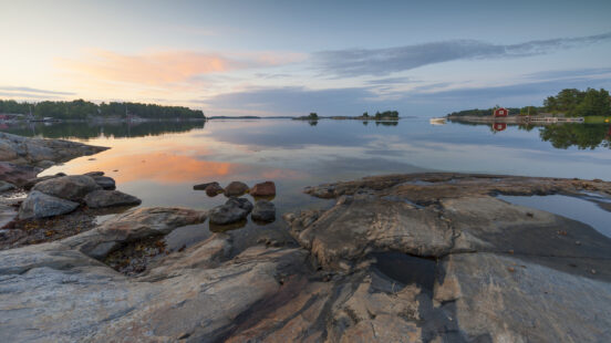 Sunset in the archipelago stockholm