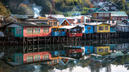 Palafitos Houses, Patagonia, Chiloe, Chile