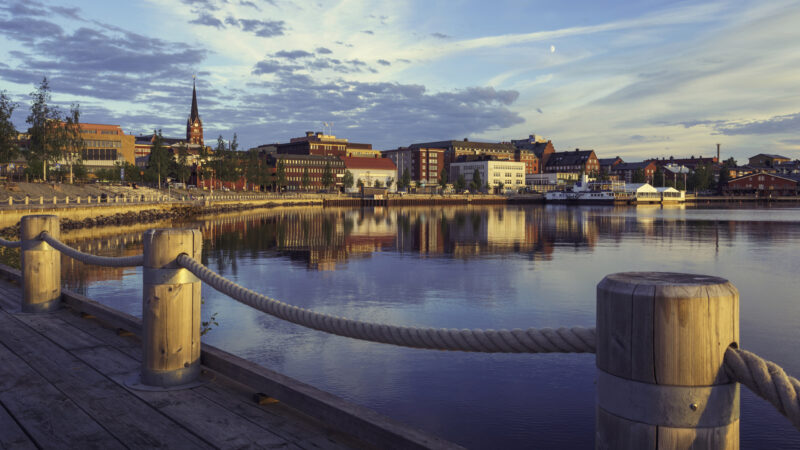 A summer evening in the city of Luleå in Norrbotten, Sweden.