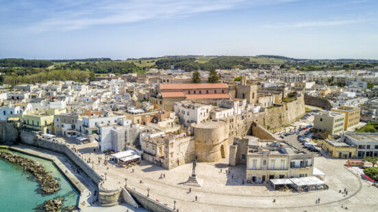 Otranto with historic Aragonese castle in the city center, Apulia, Italy