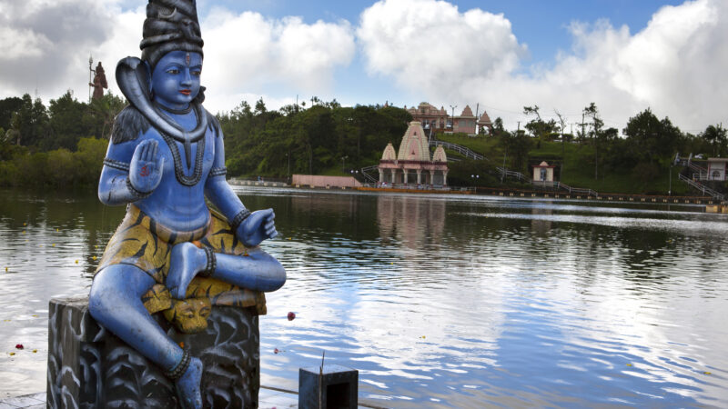 Mauritius. Shiva statue at lake Grand Bassin temple