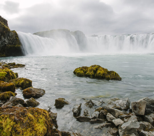 Thundering Godafoss waterfall