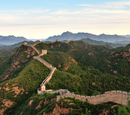 Marvelling at the Great Wall of China