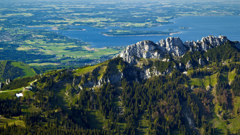 Chiemgauer Alps, Mountain Chain, Steep Mountain Wall, Rugged Mountains, Forest, Meadows, Nature and Mountain Landscape, Nature Experience
