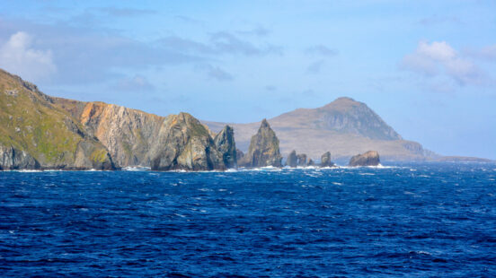 The beauty of Chile : Scenic cruising around Cape Horn, southernmost tip of South America. Panoramic view of Cape Horn, Tierra del Fuego Archipelago, Patagonia, Chile, South America.