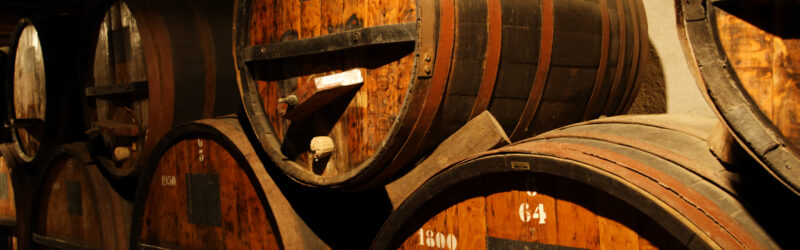 Wine barrels in Chile