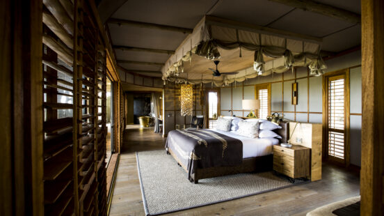 View across the interleading, interlinking suite, Mombo, Botswana