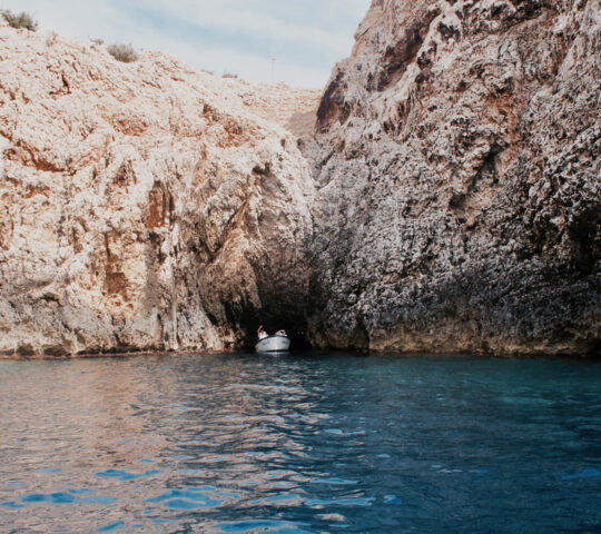 Split cave