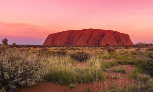 Ayers Rock, Uluru Australia, at sunset