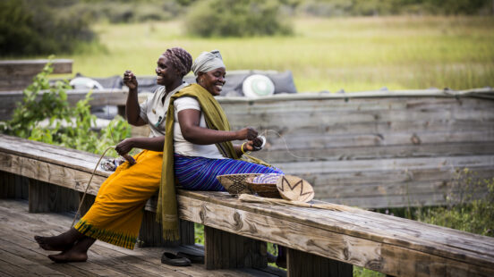 Basket weavers at Vumbura Plains, Okavango Delta