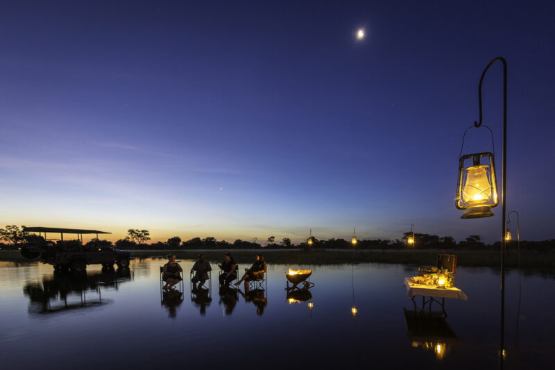 Luxury Botswana Tours - sunset reflecting on water