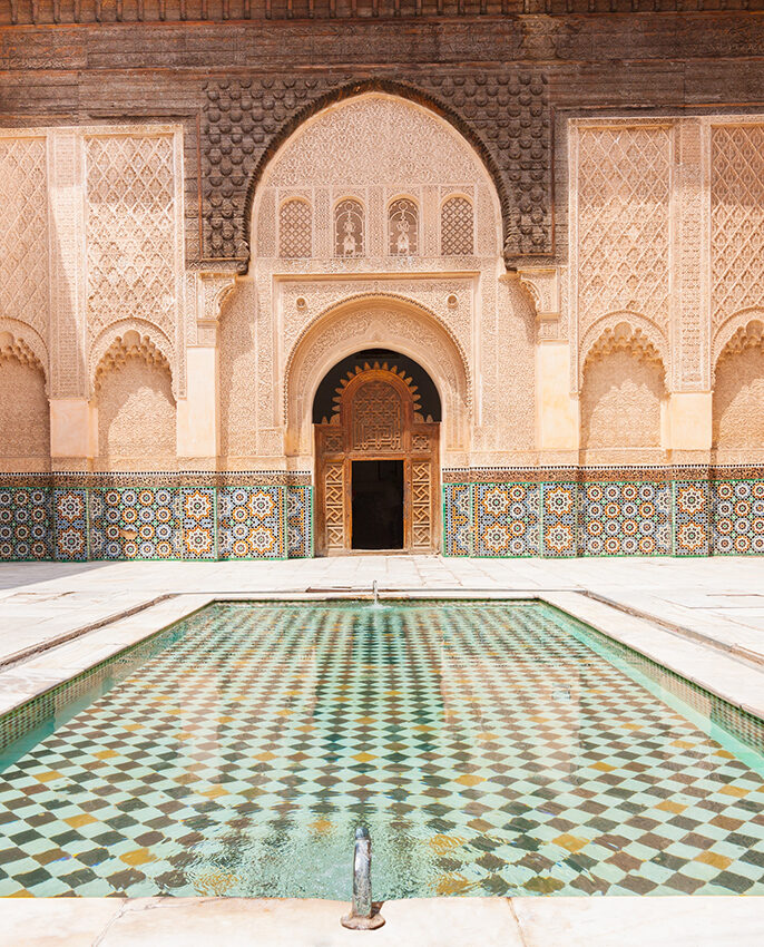 Madrassa Ali Ben Youssef pool Marrakech on a luxury Morocco vacation