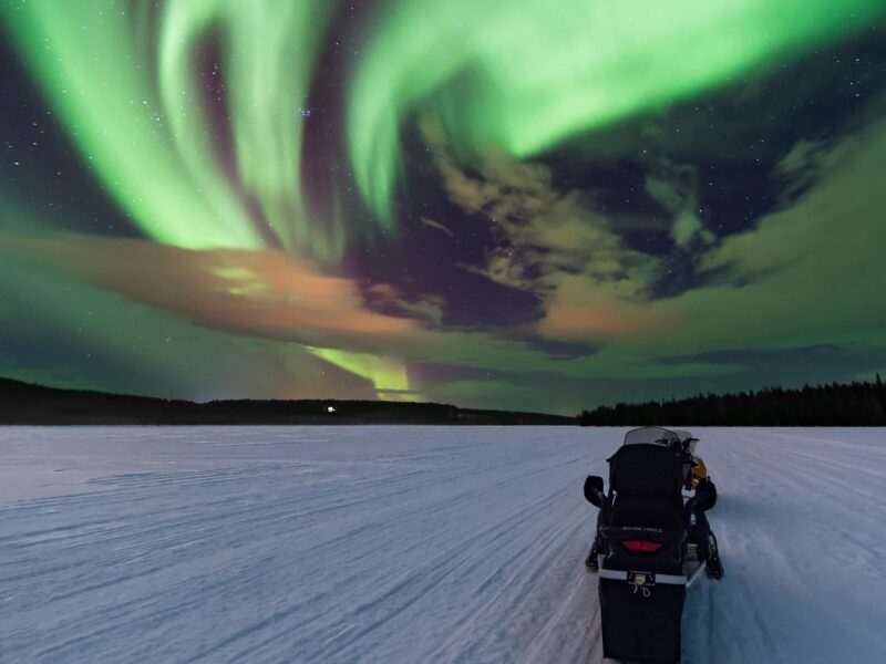 Luxury Grand Tours of Europe - Aurora hunting with snowmobile