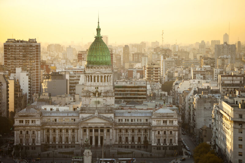 Jacada Buenos Aires - Argentina Buenos Aires aerial view of Palacio Del Congreso