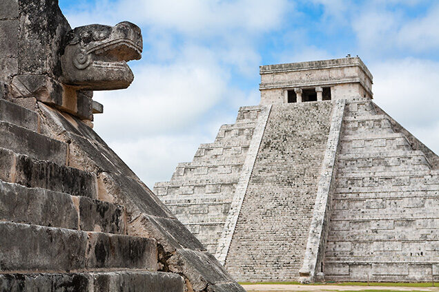 Chichen Itza close up with the great pyramid on a luxury latin America holiday