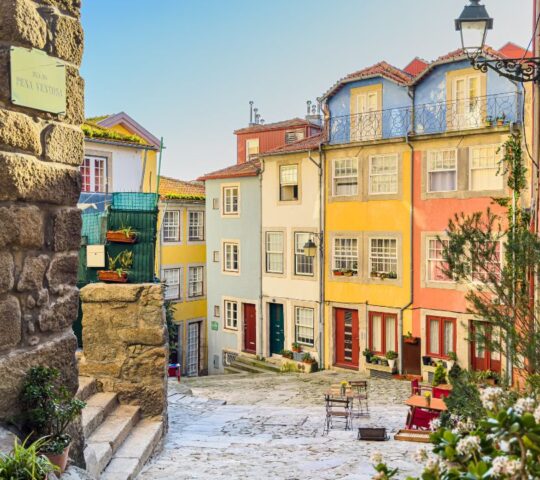 Exploring the old town in Porto