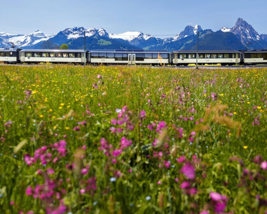 Aboard the GoldenPass train