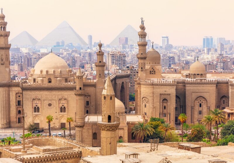 Mosque-Madrassa of Sultan Hassan in the Old city of Cairo, Egypt.