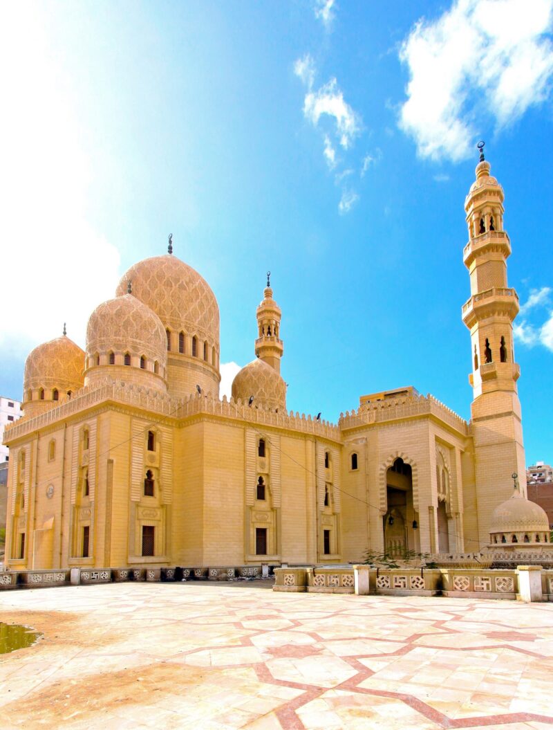 Exterior of old mosque in Alexandria