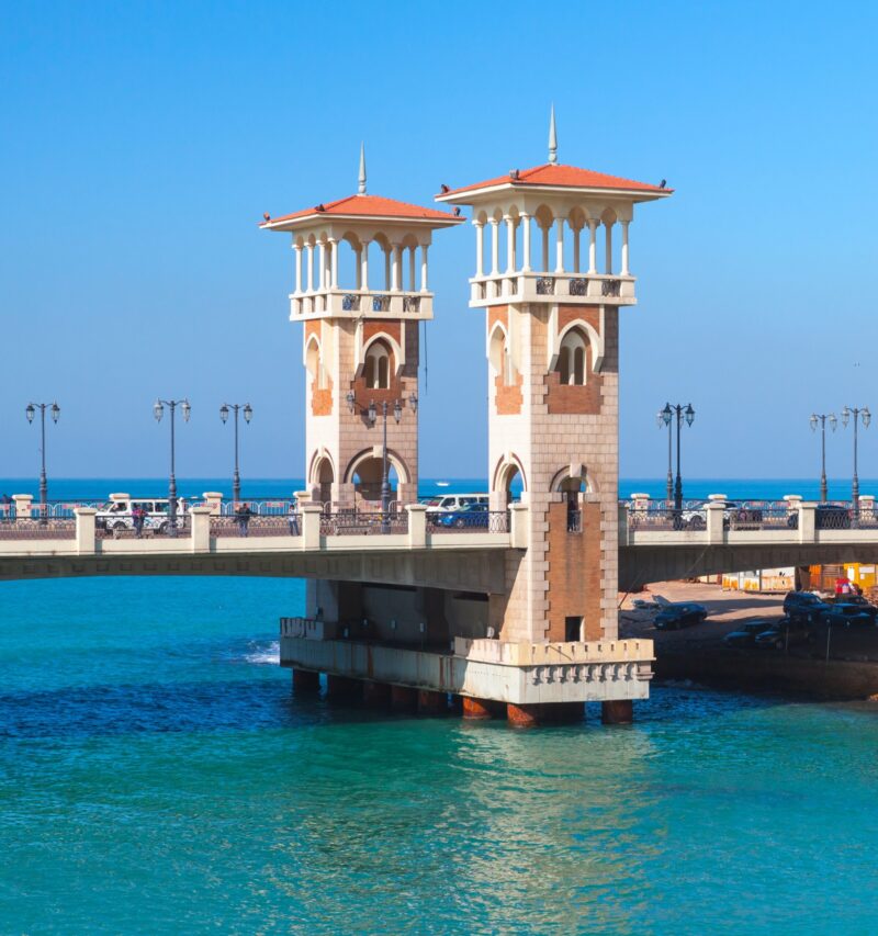 Stanley Bridge, popular landmark of Alexandria, Egypt