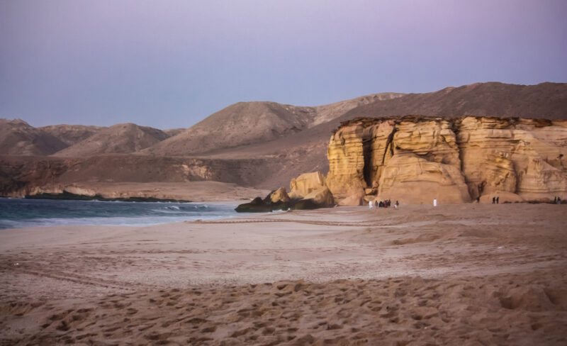 View at shore at Ras al Jinz in Oman Ras al Jinz in Oman oman, jinz, ras, al, beach, shore, seascape, scenic, sand, scene, view, sea, rock, water, natural, arabia, arabian, landscape, nobody, ocean, destinations, coastline, bay, coast, outdoor