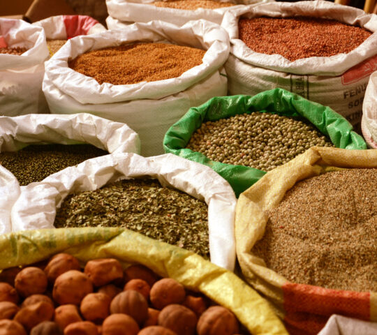 Spices on sale in the souk