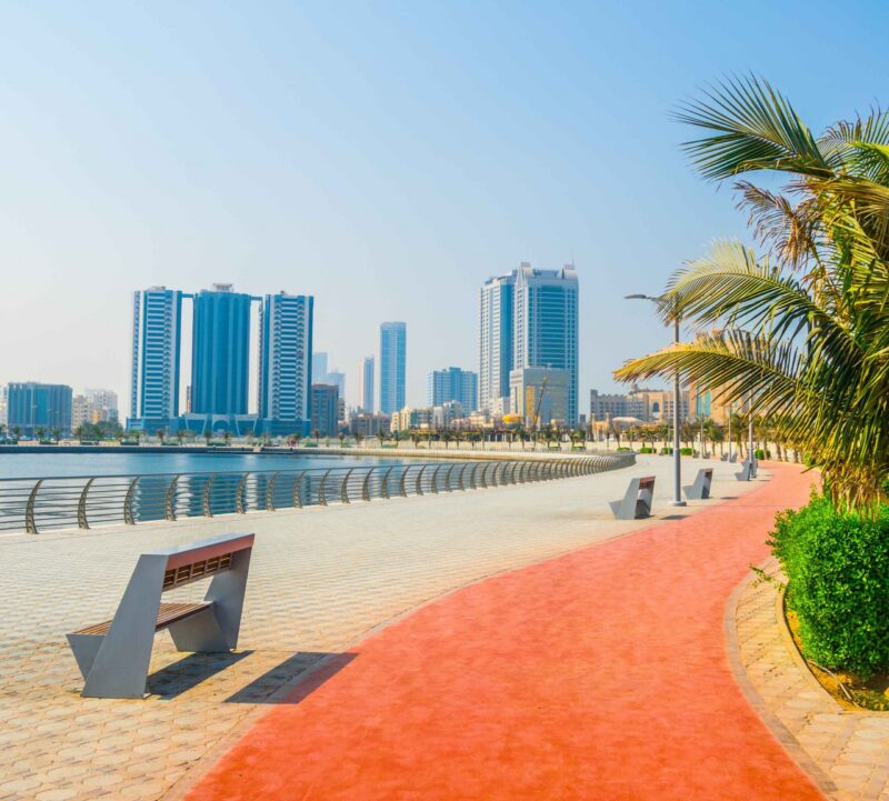 seaside promenade in Ajman, UAE