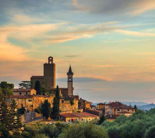 The town of Vinci in Tuscany