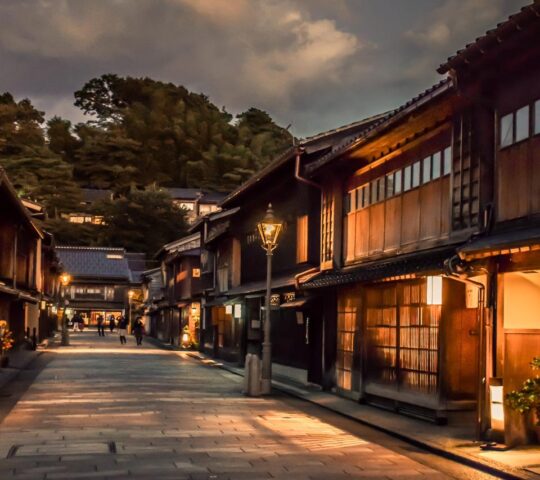 Traditional Japanese houses in Kanazawa