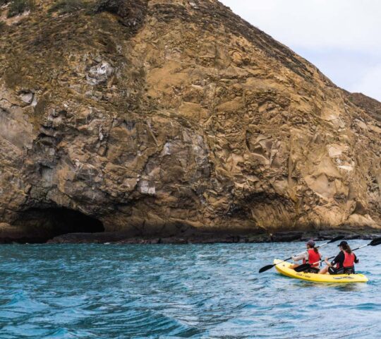 Kayaking around San Cristobal island