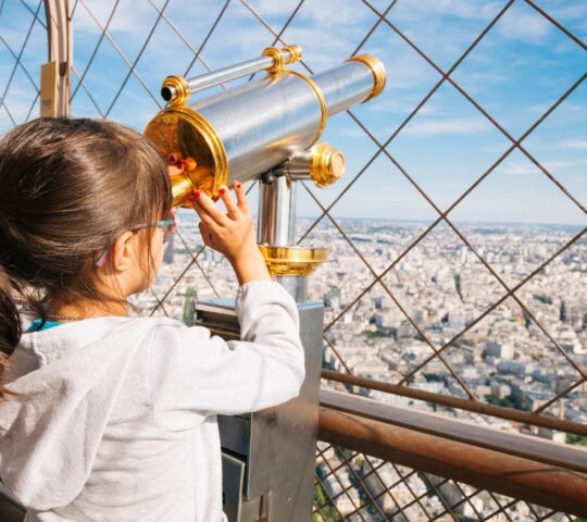 Looking out from the Eiffel Tower