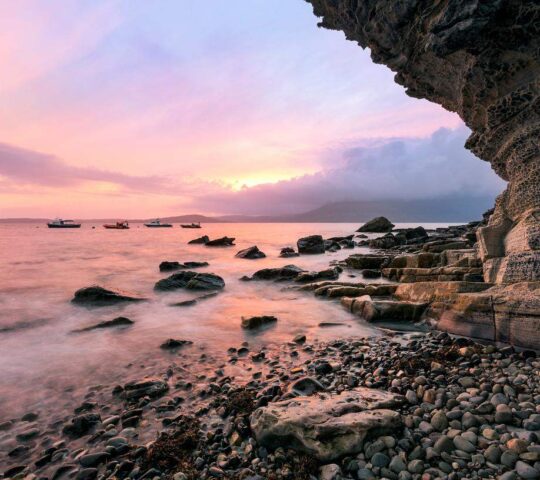 Soaking up beautiful sunsets on Skye