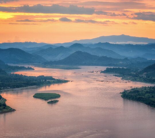 Mekong River at sunset