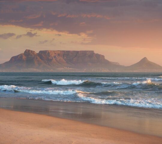 Views over Table Mountain in Cape Town