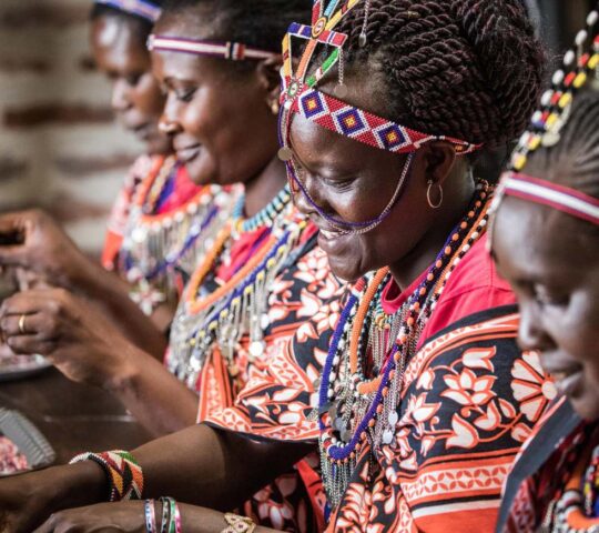 Beading workshop at Angama Mara