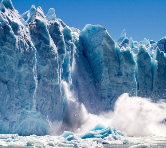 Ice cracking from the Perito Moreno Glacier