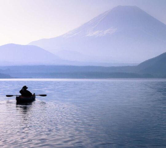 Kayaking at sunrise