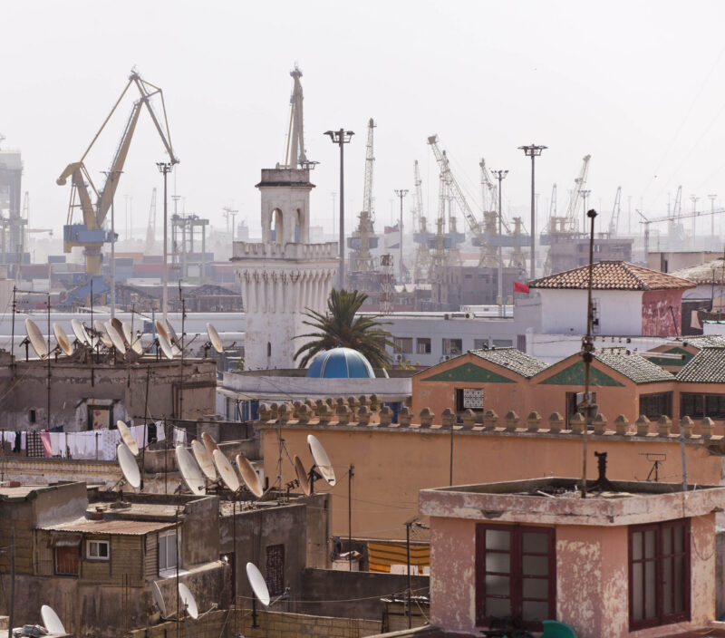 Commercial port. in Casablanca – Morocco.