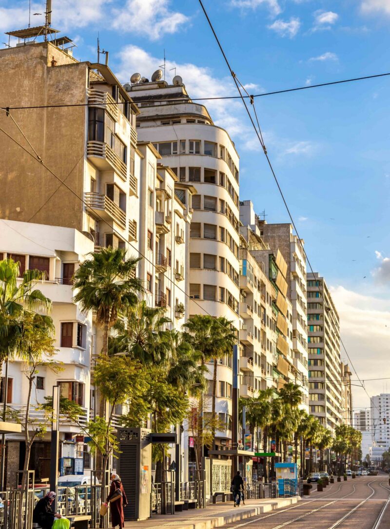 Avenue Hassan II in the city of Casablanca, Morocco