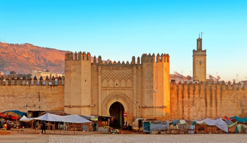 Gate to ancient medina of Fez, Morocco