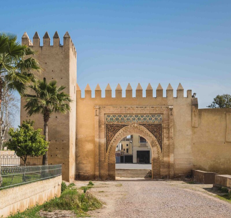 Bab Lamar (the order gate) situated in front of the main gate of the royal palace in Fes, Morocco, and lying on the parking lot of Mellah neighbourhood. It was called so, because in the past, the orders of the Sultans were avowed publicly by the mkhaznia (the Sultan fellows) in this gate.