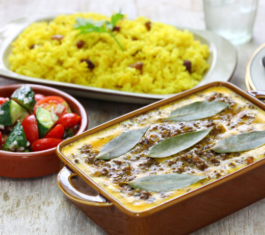 A traditional South Africa dish, bobotie