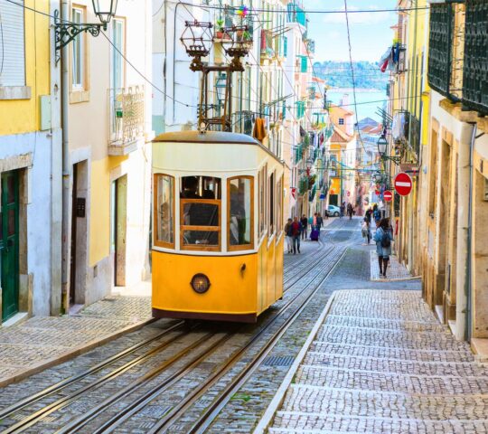 Lisbon's famous yellow trams