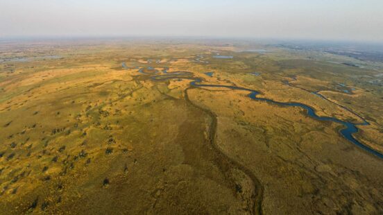 Aerial view of Abu Concession Okavango Delta