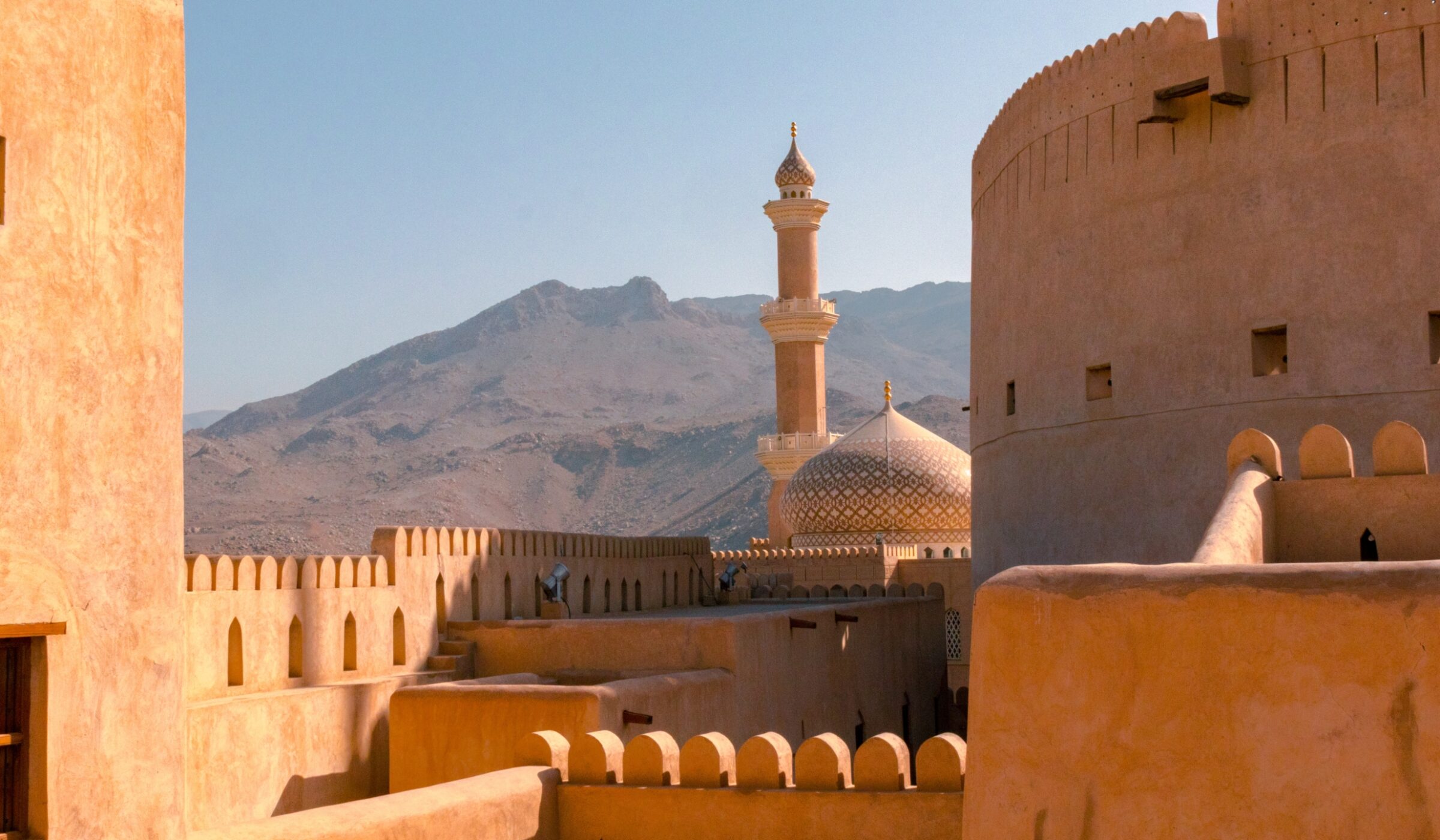 Ancient Nizwa and wild mountain terrain