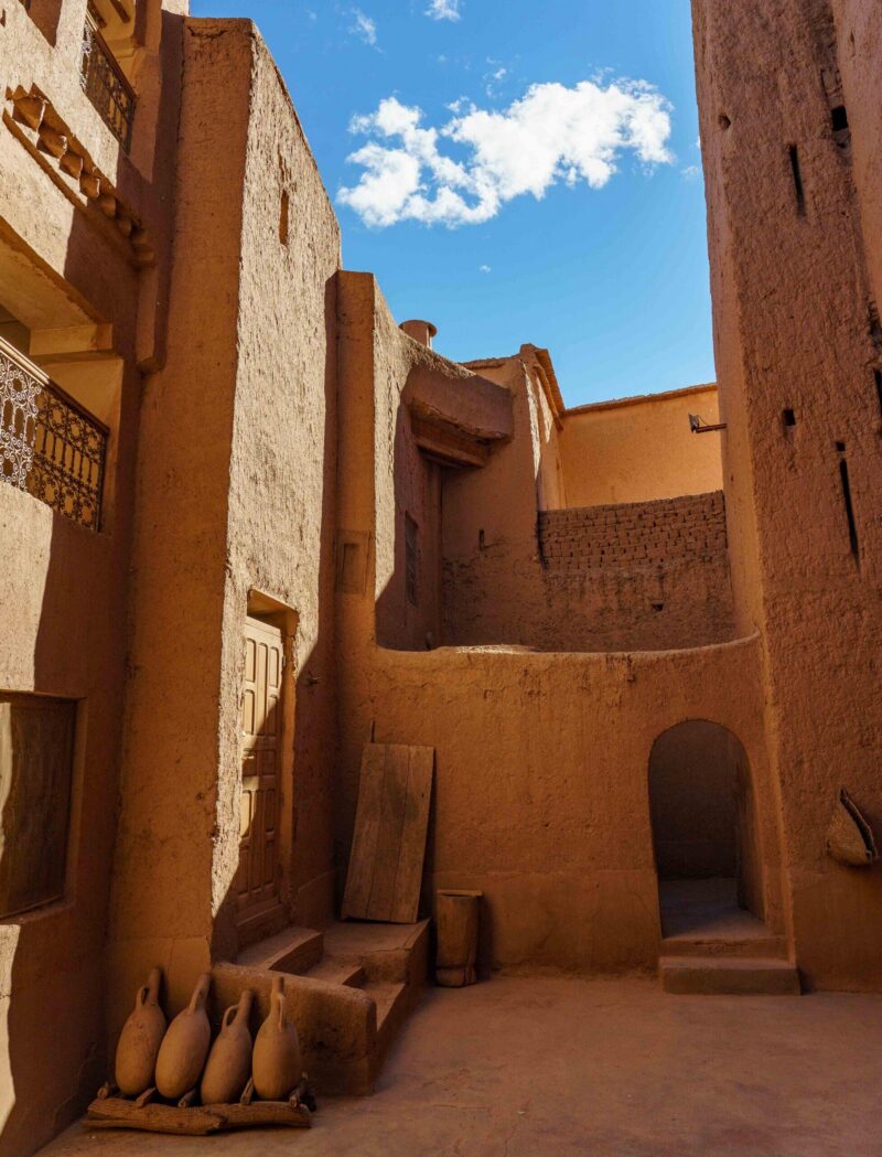 North Africa. Morocco. Skoura. Kasba Amridil. 19th century, built for M’hamed Ben Brahim Nasiri. Inside main kasbah residence, Skoura, Ouarzazate Province
