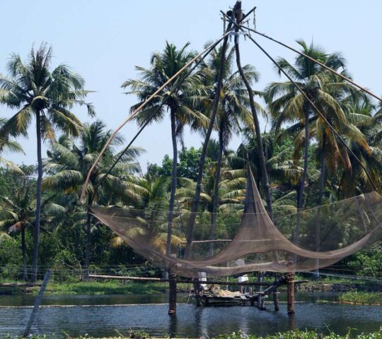 Fishing in the waterways of Cochin