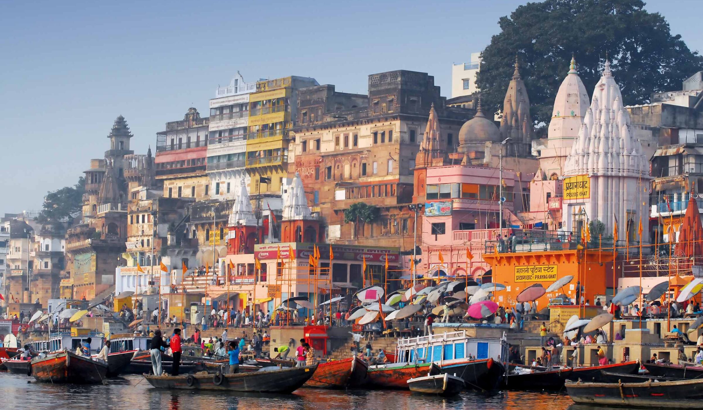 Sunset and sunrise in Varanasi