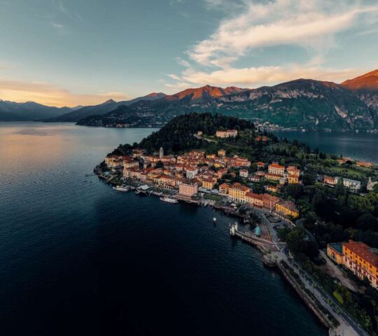 The magnificent Lake Como at sunset
