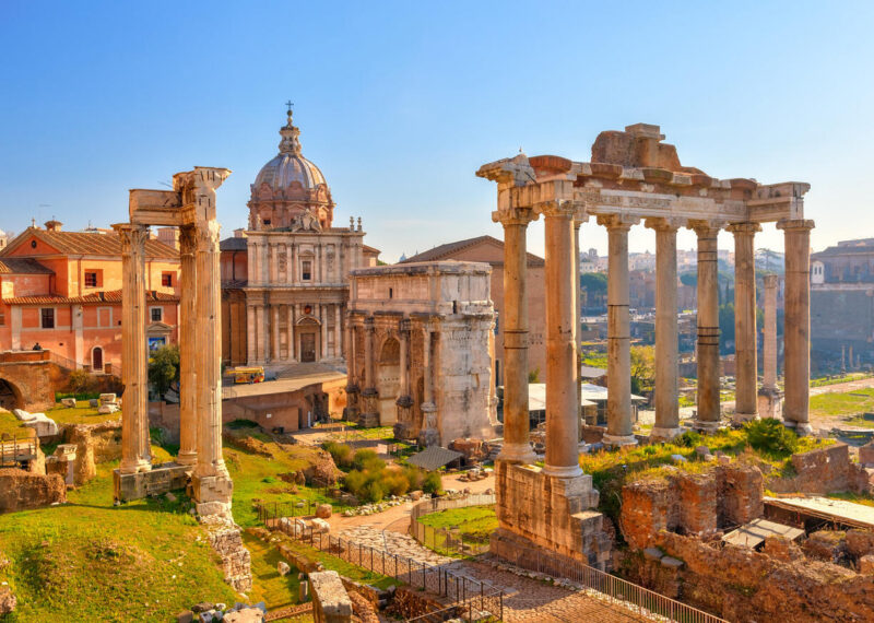Roman ruins in Rome, Italy